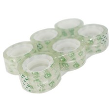 方達 迷你膠帶 12mm 12捲入 透明OPP封口膠帶 迷你膠帶台專用, 透明, 1套