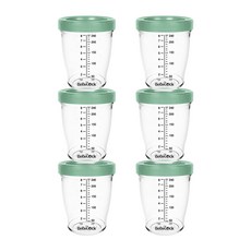 베베락 아이와 트라이탄 밀폐이유식용기 240ml (3+3개입), 1세트, 아이와 트라이탄 240ml(딥그린3P+딥그린3P), 1ml