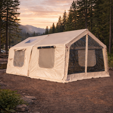 [ 당일배송 1년 AS ] OKI 8+8 에어텐트 에어쉘터 면텐트 쉘터 도킹 확장 연결 가능, 8+8 에어텐트+에어쉘터, 베이지, 5_10인용