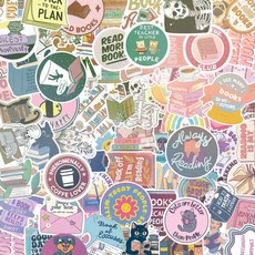 嗨購 150張 閱讀貼紙 平板手機殼筆記本頭盔裝飾貼畫, 150張閱讀貼紙, 1個