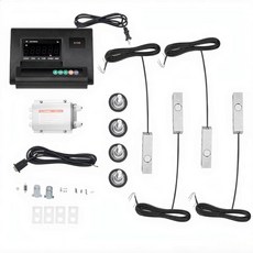 로드 셀 저울 키트 4개 LED 디스플레이 포함 2T4409.25파운드 용량 디지털 저울 채소 과일 육류 해산물용 전기 무게 표시 키트 110V, 로드 셀 저울 키트 4개 LED 디스플레이 포함 2T4