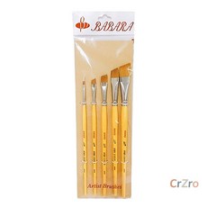 바바라 평붓 5본조 유화 아크릴 채색 미술용 붓 단품 추가 가능 1개입