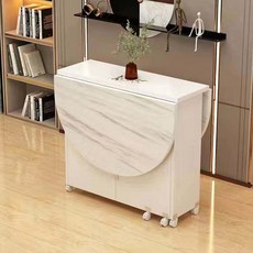 접이식 이동식 조리대 화이트 블랙 월넛 홈바식탁 사무실 회색 흰 별빛, 50 뉴 120 80 화이트 화이트 스톤 빅 라운드 와