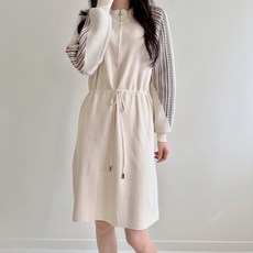 배색 트레이닝 원피스