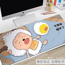 卡通圖案超大號鼠標墊鍵盤桌墊 400x900mm, 1個