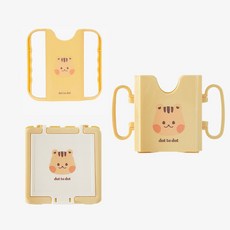 돗투돗 아가드 유아용 우유 두유 팩 홀더 라지 미니 치즈커팅기 3패키지 세트 (옐로우), 돗람이, 1세트