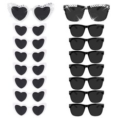 Uintoon Just Married Decorations 16쌍 신부 및 신랑 선글라스 벌크 결혼식 액세서리 처녀 파티 선물 Married-2