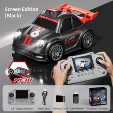 2026년 신형 C6 RC 드리프트 카 모드 라이트 사운드 카메라 화면 제어 유도 추적, YT-Q216-Black-LCD