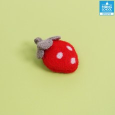 유아 펠트 딸기 바느질 DIY 키트 엄마표 교구 과일만들기 니들펠트 키링 꽃