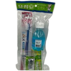 康齒速 牙粉 口腔護理套裝 (綠色牙齦保健/藍色琺瑯潔白) 送80抽紙巾, 1個