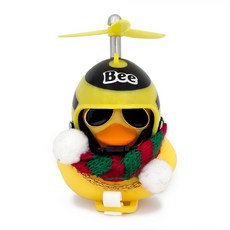 JJBB 러버덕 전조등 후미등 헬멧 오리 벨 프로펠러 라이트, 1개, 01