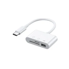 3in 1 타입-C 어댑터 TF SD 메모리 카드 리더 OTG USB C 커넥터 (삼성 샤오미 맥북, 01 1pcs
