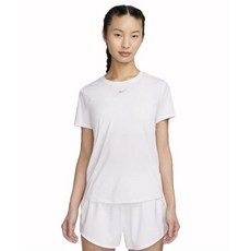 나이키 원 클래식 드라이 핏 반소매 탑 W 화이트 블랙 FN2799 100