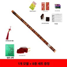 대금 산조 입문용 정악 휴대용 대나무 플루트 피리 전통 악기, 1개, 1단 F키 디럭스 액세서리 포함