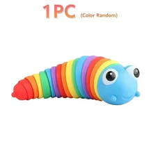 민달팽이 장난감 관절형 유연한 3D 피젯 모든 연령대 완화 불안 방지 감각, 14cm random 1pcs_2, 1개