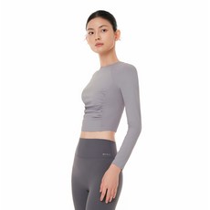 ANDAR 에어터치 셔링 롱슬리브 크롭티