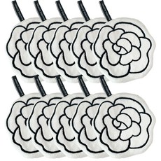 다람앤토리 감성플라워 답례품 주방 고리 핸드타올, 10개, 화이트 플라워