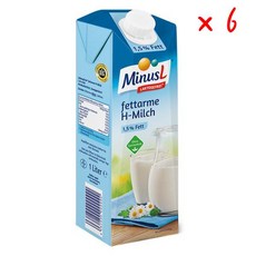 마이너스엘 락토스 프리 로우 팻 UHT 밀크 팻, 6개, 1L