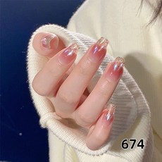 DAEWON 네일팁 젤 인조손톱 네일아트 셀프네일 24P, 1개, 674