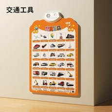樂樂兔 兒童三語有聲掛圖 認知啟蒙益智玩具, 中英粵掛圖-交通世界【贈電池】