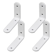 置物架 壁式置物架 固定支架 支架 支架, 白色 - 中號（4 件）