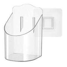 장만A823 투명 부착식 컵홀더 벽걸이 컵걸이 소품걸이 수납걸이대, 본품1개