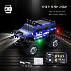 초미니 RC카 자동차 조종 4륜 원격 입문용 오프로드 트레일러 드리프트 무선 알씨카, 1개, 블루 차 1시간 사륜 충격흡수