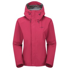 RAB Downpour Jacket 女款防風防水連帽外套 登山雨衣, 西瓜紅, 1個
