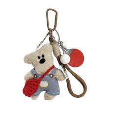 Livjump 플러시 베어 키체인 귀여운 지갑 가방 참 장식 핸드백 펜던트 액세서리 카와이 선물 키링 백팩 탁구 라켓