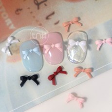 [더네일샵] 블링리본33 넥타이 리본 네일파츠, 10개, 스카이블루