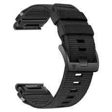 Abanen Garmin 가민 Fenix 7X / 6X 5X/Enduro 2용 견고한 나일론 시계 밴드 퀵 핏 26mm 조절 가능한 우븐 스포츠 손목 스트랩 Tactix 7, 블랙_170808