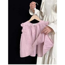 女童娃娃衫 小飛袖上衣 韓國童裝 夏季甜美氣質襯衣 90-140cm