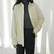 티데일리 남녀공용 마이티 루즈핏 셔츠 아우터 무지 빅사이즈 남방 캐주얼