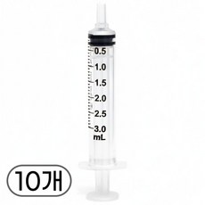 반려동물 피딩용 무침 주사기 3ml, 10개, 투명