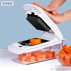 깍뚝 깍둑 사각 썰기 채써는 기계 주방용품 편리한 채썰기 채칼 양파 감자 당근 야채, 블랙, 1개