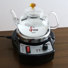 帥田溫控電熱爐家用電茶爐迷你小電爐摩卡壺咖啡壺燒杯加熱, 套餐一*帥田電熱爐 450ml帥田壺