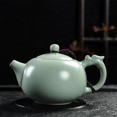 Z3JC 티포트 오프닝 라지 사이즈 여자 키우기 소단주전자 아이스 크랙 서시호 도자기 가정용 쿵푸 다기 고급, 용두서시호(여요) 230ml, 1개