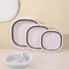 접이식 휴대용 세면대 캠핑카 욕실 간이 싱크대 여행용 방수 대야 바가지 양동이, 1개, 7_블루 대형