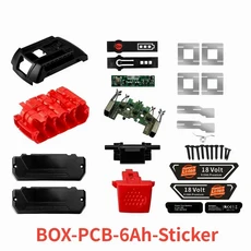BAT618 리튬 이온 배터리 플라스틱 케이스 충전 보호 회로 기판 Bosch 18V BAT610 BAT609G BAT618 용 PCB 쉘 하우징, 03 BOX-PCB-6Ah-Sticker
