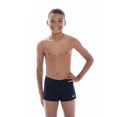 ZOGGS學生泳褲 青少年大童男童適用 衝浪四角泳褲 經典藍色素色