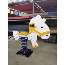 스프링 흔들말 캠핑장 놀이터 놀이기구 유치원 시소, 그레이 PE 조랑말