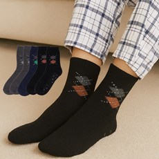 [피에르가르뎅] 남성 탁텔 미끄럼방지 수면양말 5족 택1 국내산