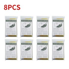 5-30Pc 야외 비상 금은 생존 담요 방수 응급 처치 구조 커튼 호일 열 군사 담요130X210Cm, 03 8PCS-Gold-Silver