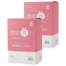 URUHIME MOMOKO 潤姬桃子 粉狀食品, 30條, 1.5g, 2盒