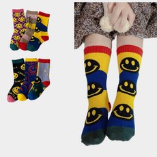 유아동 스마일 중목 양말 6종세트