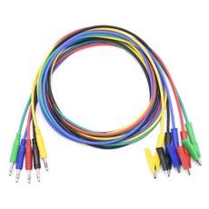 2Pcs 4mm 바나나 플러그와 악어 클립 테스트 리드 와이어 케이블 세트 14AWG 멀티미터 오실로스코프 3피트용, 6Ft, 5