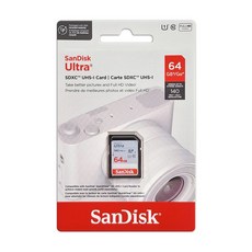 SanDisk Ultra SDHC SDXC C10 UHS-I 相機記憶卡 高速傳輸 適用於數位相機和攝影機, 64GB, 1個