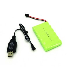 7.2V AA 배터리(700mAh) + USB 충전케이블 세트 SM잭, 1개, 1세트