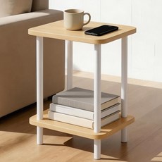 라온프리 사각 미니 침대 협탁, 우드, 1개