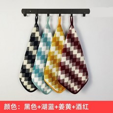 加厚吸水方巾 廚房抹布 可掛式isCheckedPattern, 1個